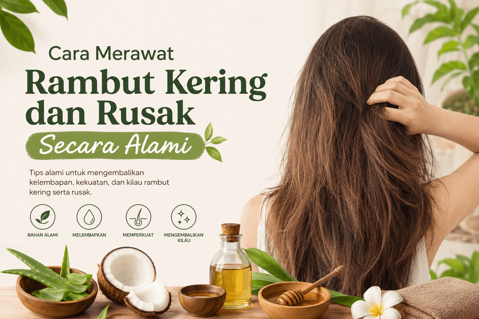 10 Cara Merawat Rambut Kering dan Rusak Secara Alami di Rumah