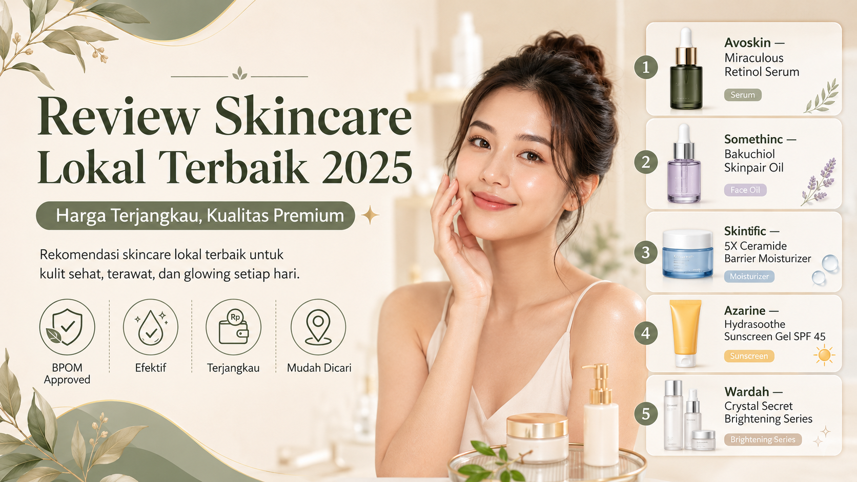 Review Skincare Lokal Terbaik 2025: Harga Terjangkau Kualitas Premium