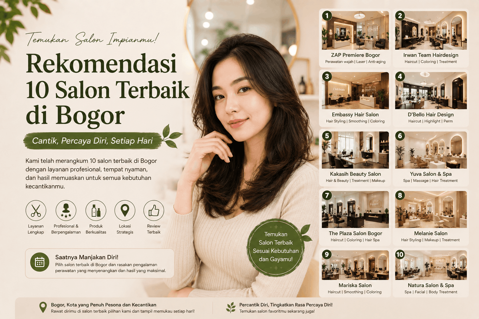 Rekomendasi 10 Salon Terbaik di Bogor: Pelayanan Profesional Harga Bersahabat